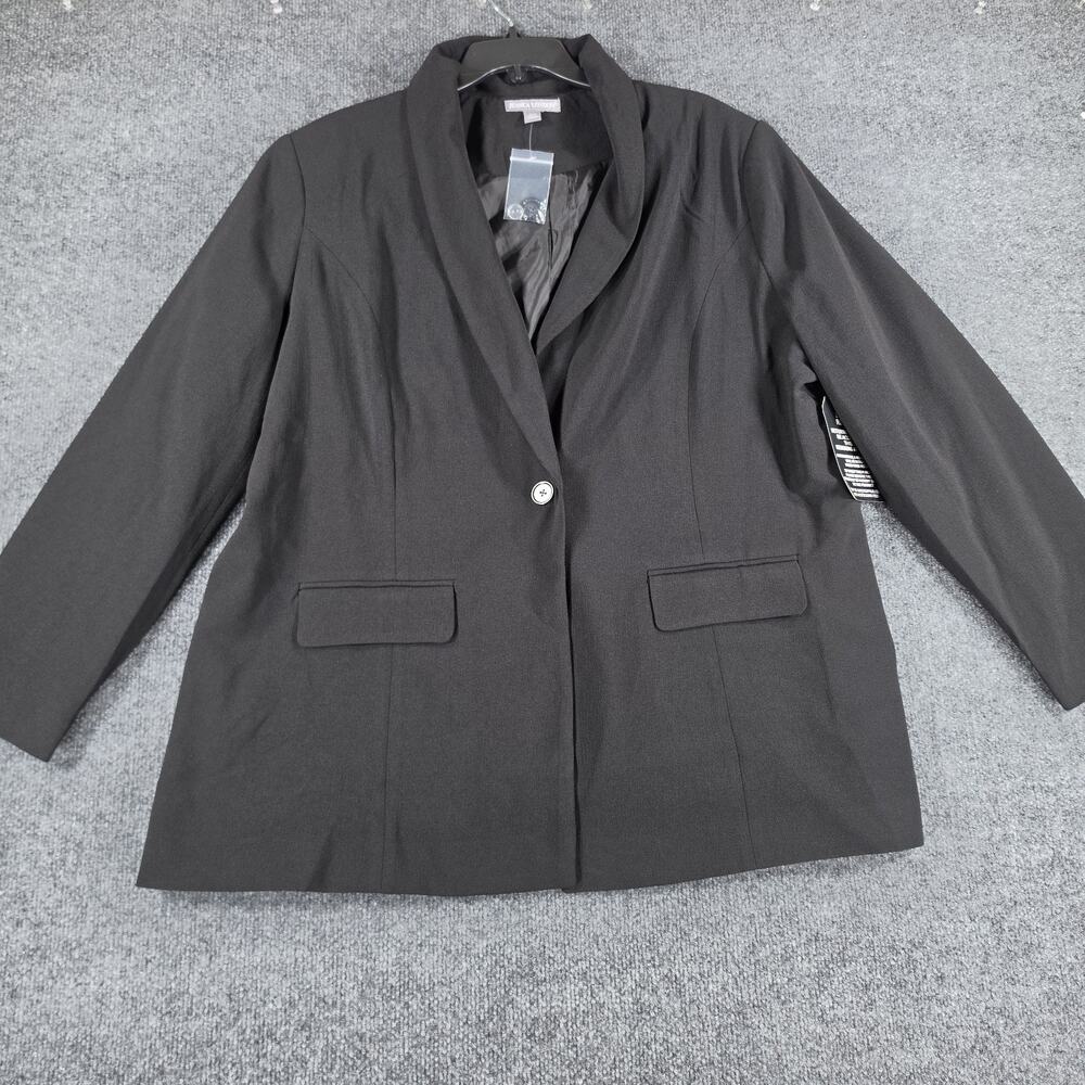 Jessica London Women’s Brown Blazer Jacket Plus Size 24W Stretch NWT